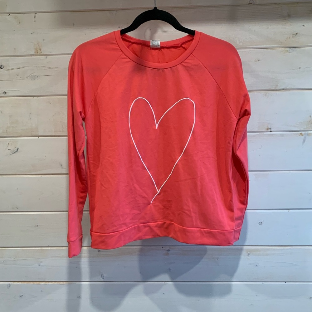 Pink Pullover with Heart Design